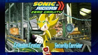 Going in Sonic Riders Zero Gravity PS2/Wii : Super Sonic Crimson Crater & Security Corridor