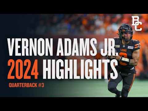 Vernon Adams Jr. - Quarterback - 2024 CFL Regular Season Highlights