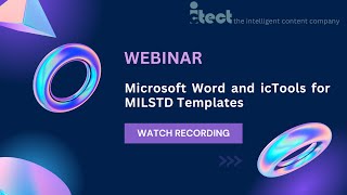 Webinar - Microsoft Word and icTools for MILSTD Templates