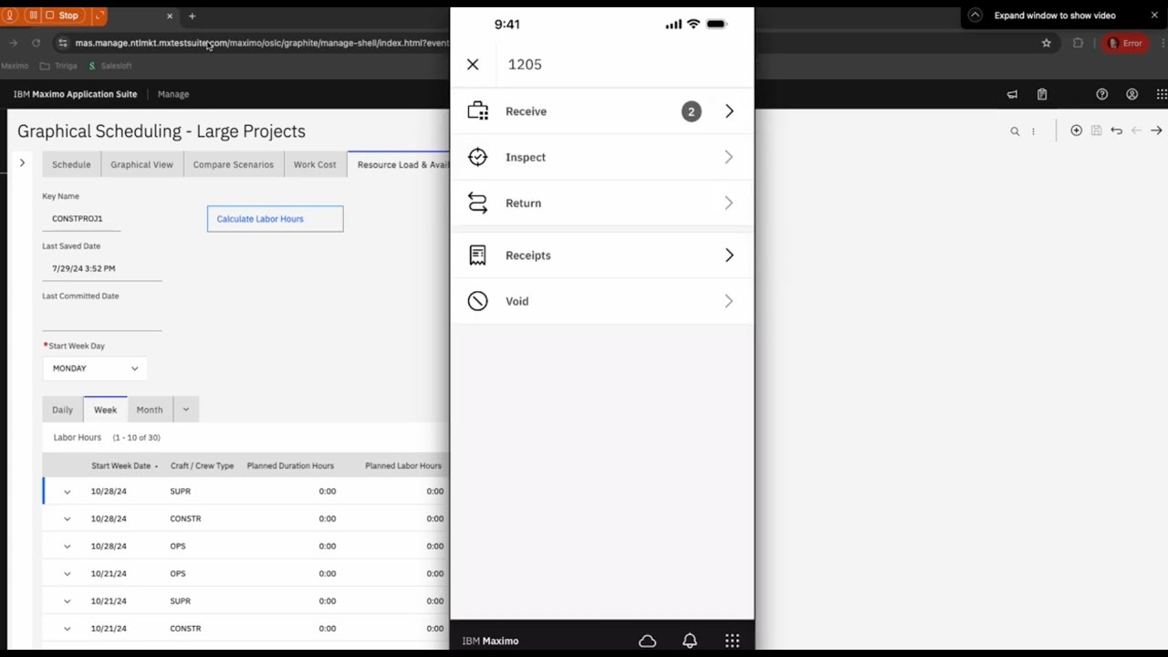 Maximo for Construction Project & Inventory Management