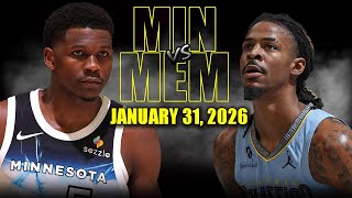 Minnesota Timberwolves vs Memphis Grizzlies Full Game Highlights – January 31, 2026 | NBA Season