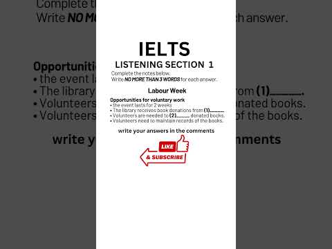 IELTS Listening Practice Test 2025 - Section 1 #ieltsexam #ieltslistening #learnenglish