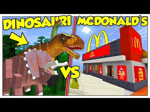 DINOSAURS ATTACK OUR MCDONALD'S! - Minecraft ITA