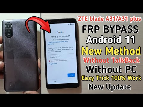 ZTE Blade A31 Plus FRP Bypass 2024 Android 11 | ZTE Blade A31 Google Account BYPASS Without Pc