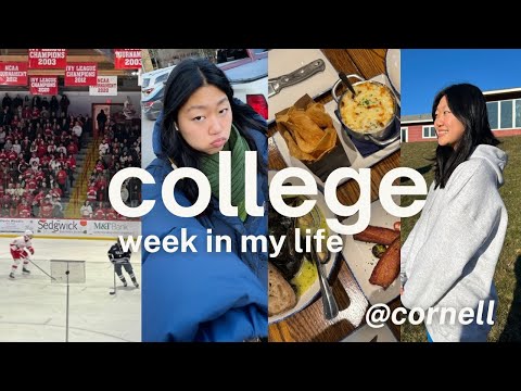 college week in my life at CORNELL | hockey cornell vs yale, chill week, skiing, retreat, studying
