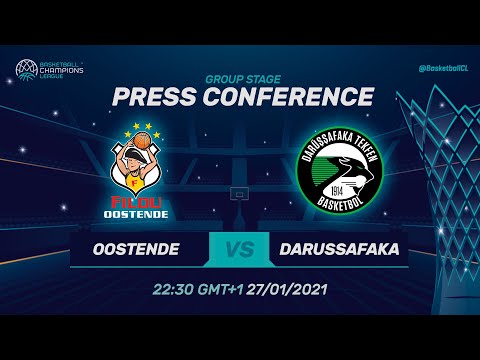 Filou Oostende v Darussafaka Tekfen - Press Conference | Basketball Champions League 2020/21