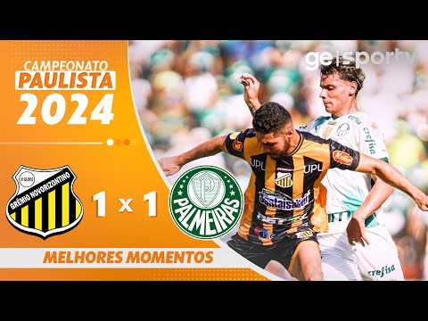 Gols e lances de Novorizontino x Palmeiras