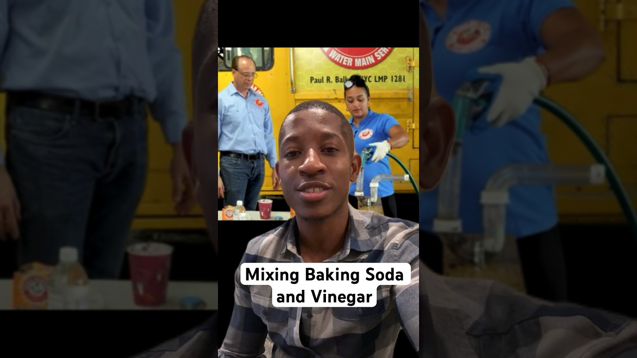 Clearing a drain with vinegar and baking soda. Check out @balkanplumbing for more plumbing videos!