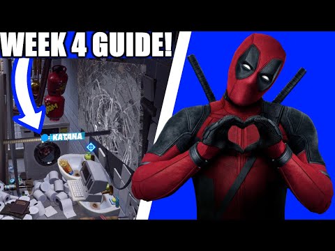 How to Get FREE DEADPOOL SKIN in Fortnite! 🔥 Find Katanas (week 4)