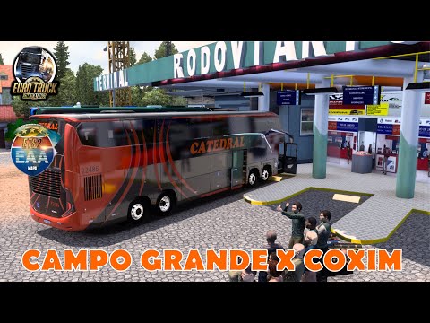 CAMPO GRANDE X COXIM - ONIBUS G8 1800 - MAPA EAA - EMPRESA CATEDRAL