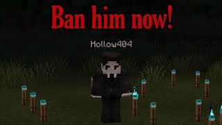 If a Hollow404 joins your server, Leave before he finds you! (Minecraft Creepypasta)