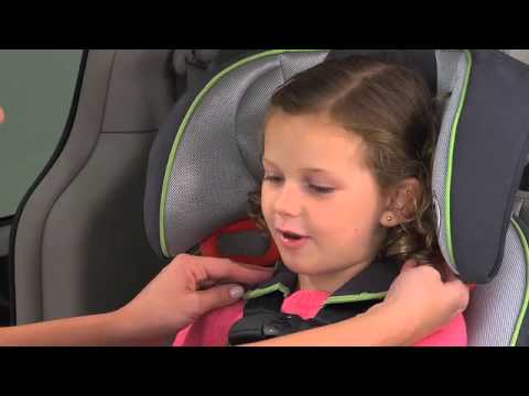 Part of a video titled Graco - How to Properly Rethread & Position Harness - Toddler Car Seats