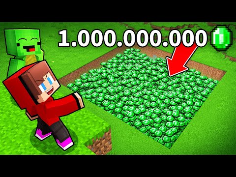 Mikey and JJ Found 1.000.000 Emeralds in Minecraft (Maizen)
