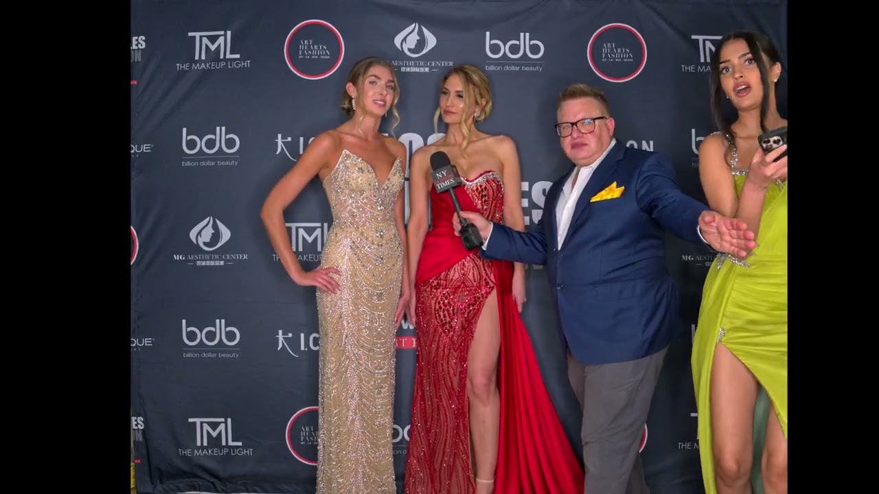 Models Loraine Delesio and Riley Atwater walk for Glaudi @ArtHeartsFashion LAFW