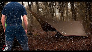 Rain Camping in a Wild Japanese Tent - ASMR Adventure