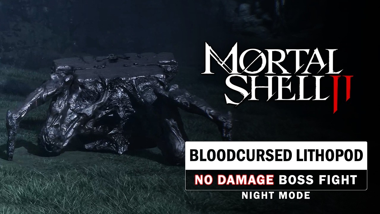 Mortal Shell 2 - Bloodcursed Lithopod Boss Fight (No Damage / Night Mode)