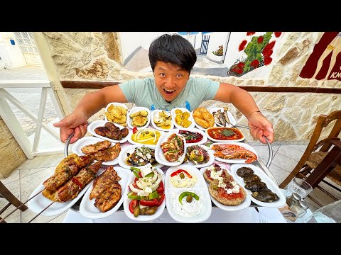 Eating ENTIRE 20 Dish GREEK FEAST & All You Can Eat GREEK BREAKFAST BUFFET in Crete