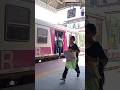 Indian Local Train Entering Railway Station Indian Railways New ICF Coach Shorts Indiantrain
