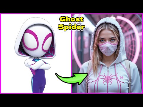👻🕷️ Marvel's Spidey Characters In Real Life + their Favorites! | Ghost Spider | Flash Quiz