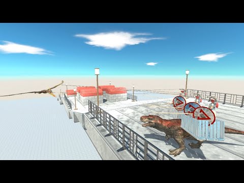 T-Rex Spartan Rider vs ALL UNITS Animal Revolt Battle Simulator