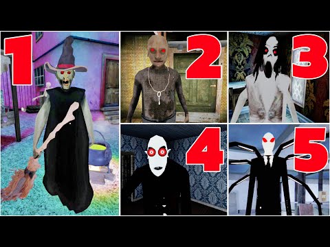 Granny 1 2 3 4 5 Extreme Mode Full Gameplay | 3 Originals X 2 Fangames