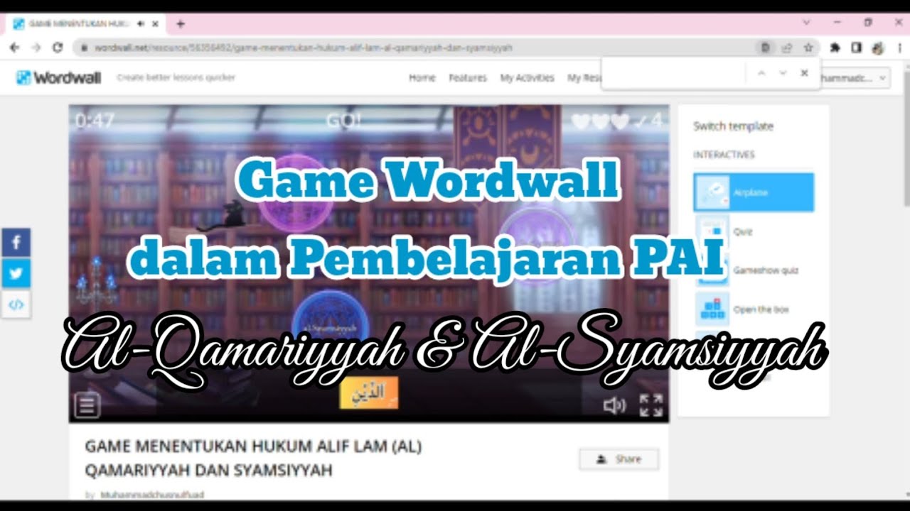 Visualisasi Pembelajaran PAI dengan menggunakan Media Wordwall