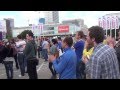 Украина - Франция : Украинский гимн - Варшава Фан зона 