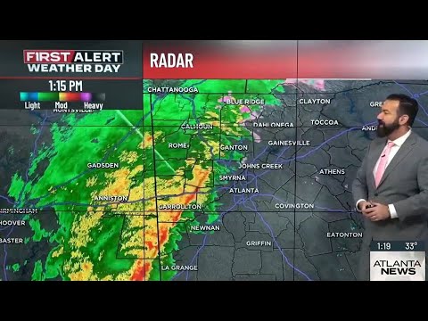 Winter Storm: Heavy rain moving into metro Atlanta, north Georgia