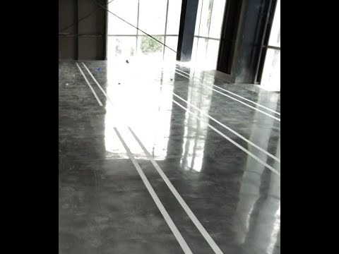 Lithium densifier polished concrete flooring, for commercial