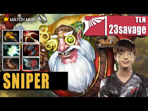 Sniper Safelane | TLN.23savage | WHEN PRO PLAYER PLAYS SNIPER - EZ MMR 🤣 | 7.32c Gameplay Highlight