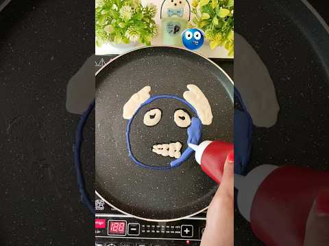 Blue💙Emoji PANCAKE ART🙈 #shorts #spicyfoodcorner #shortvideo #shortsviral #art