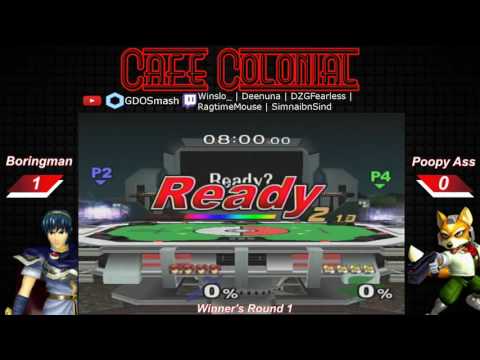 Boringman (Marth) vs Poopy Ass (Fox) - WR1