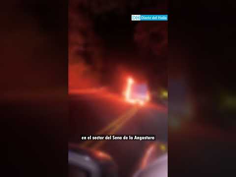 🚛 Vehículo de carga terminó destruido tras incendiarse en la Ruta 45