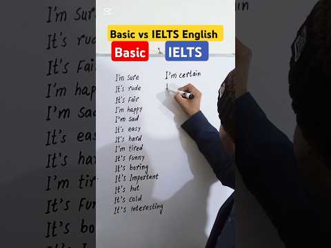 Basic vs Advanced English | BAND 9 IELTS Vocabulary | IELTS Speaking and Writing Vocabulary #ielts
