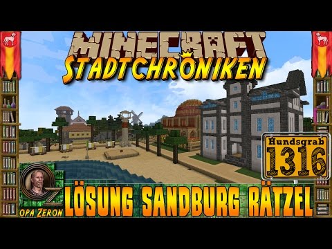 Minecraft #1316 -Stadtchroniken- Lösung Sandburg Rätzel [HD+Deutsch]