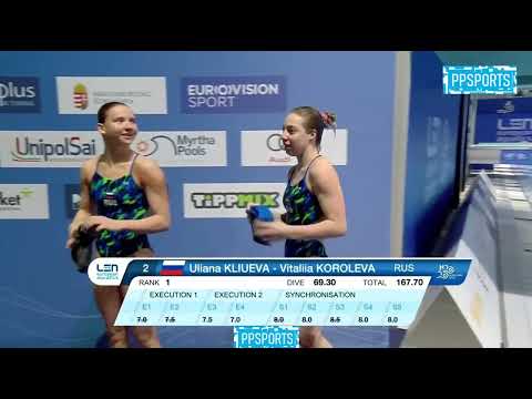 Uliana Klueva   - Vitaliia Koroleva l Synchronised 3m Springboard  Diving Highlights