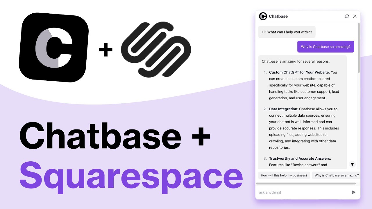 How To Connect Squarespace to Chatbase (AI Chatbot Tutorial) video thumbnail