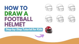 Football Helmet Drawing - Easy Step-by-Step for Kids & Fans