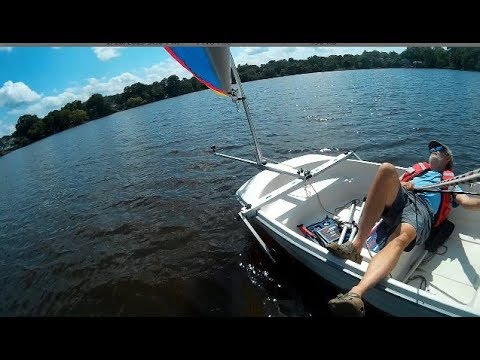 Water Tender Zipping Along Under Sail