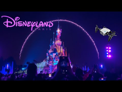 Disneyland Paris - New Version - Disney D-Light Drone Show - Preshow Disney Illuminations - 2022