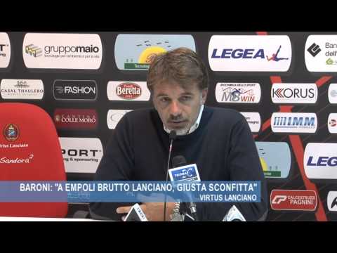 Lanciano - Baroni: "A Empoli brutto Lanciano, giusta sconfitta"