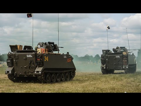 M113 & Gun Truck in Vietnam combat reenactment - War & Peace Revival 2015
