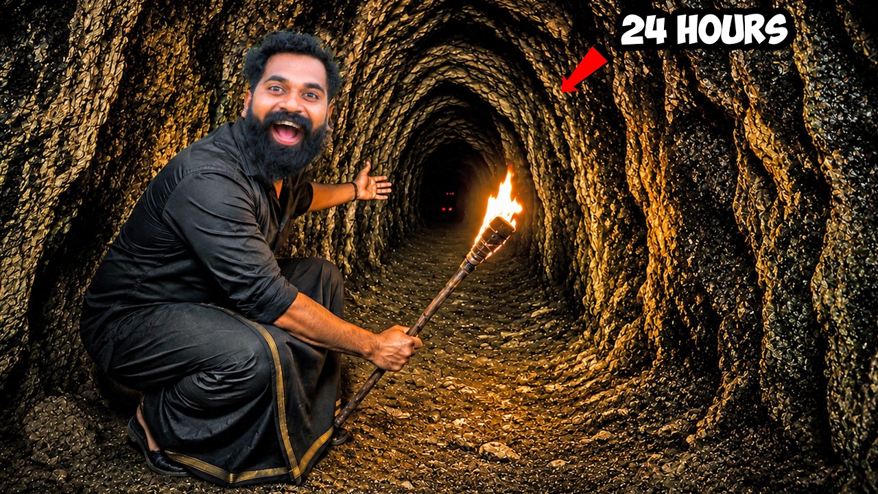 24 Hours Camping Inside a Cave | M4 Tech |