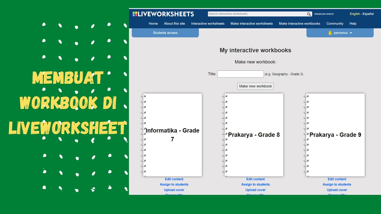 Membuat Workbook di Liveworksheet