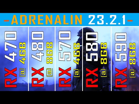 RX 470 vs RX 480 vs RX 570 vs RX 580 vs RX 590 || NEW DRIVER - Adrenalin 23.2.1 | PC GAMES TEST ||