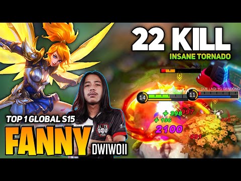 22 KILL! Fanny Aggressive Gameplay [Top 1 Global Fanny S15] Dwiwoii - Mobile Legend