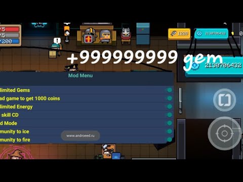 как взломать Soul Knight(бесконечно денег, мод-меню + все персонажи открыты.