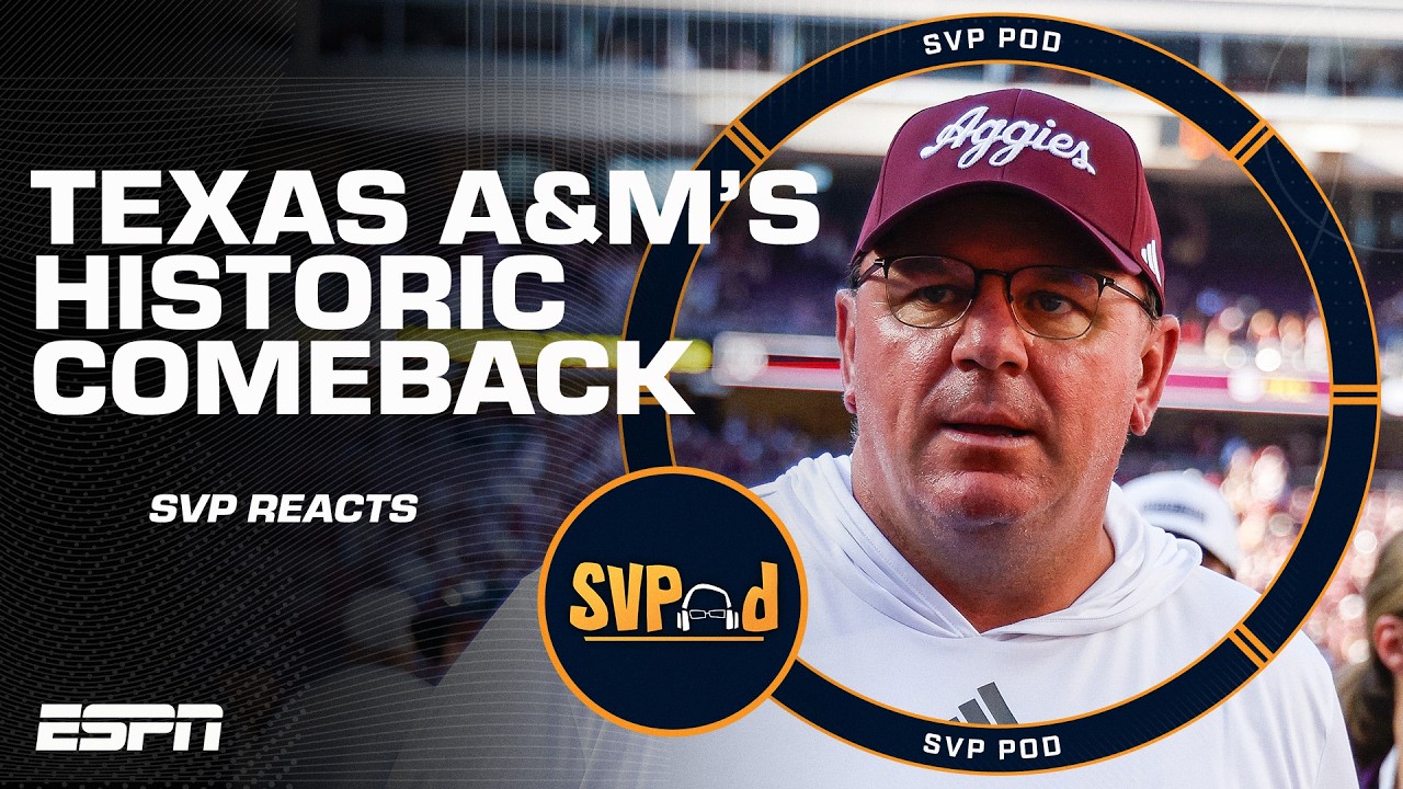 SVP reacts to Texas A&M’s HISTORIC comeback vs. South Carolina 🤯 | SVPod