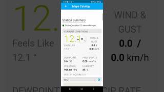 How to use Weather Underground (Wunderground app) to find past local temperatures on an Android