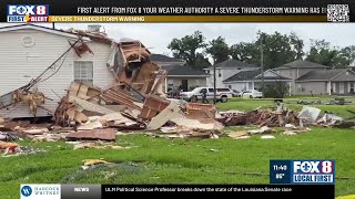 Woman pinned to sofa as possible tornado tears through Avondale trailers